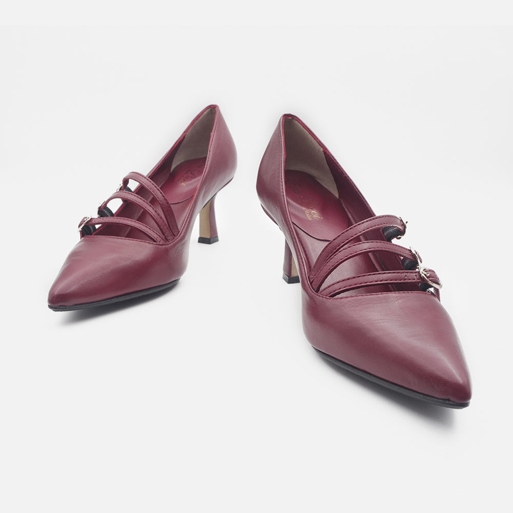 '- ["Artigianato","Donna","D\u00e9collet\u00e9","Eva Picci","Nuovo","Scarpe","Tacco"] - Décolleté Da Donna Eva Picci Floriana Berlino Rosso Ancora Cinturino DE2412 - Lupis SRL