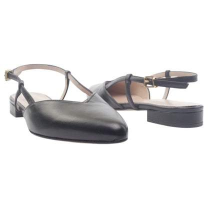 '- ["Artigianato","Donna","Eva Picci","Scarpe","Slingback"] - Sandali con Tacco Da Donna Eva Picci Nappa Nero T Pelle S Cuoio 1198 - Lupis SRL