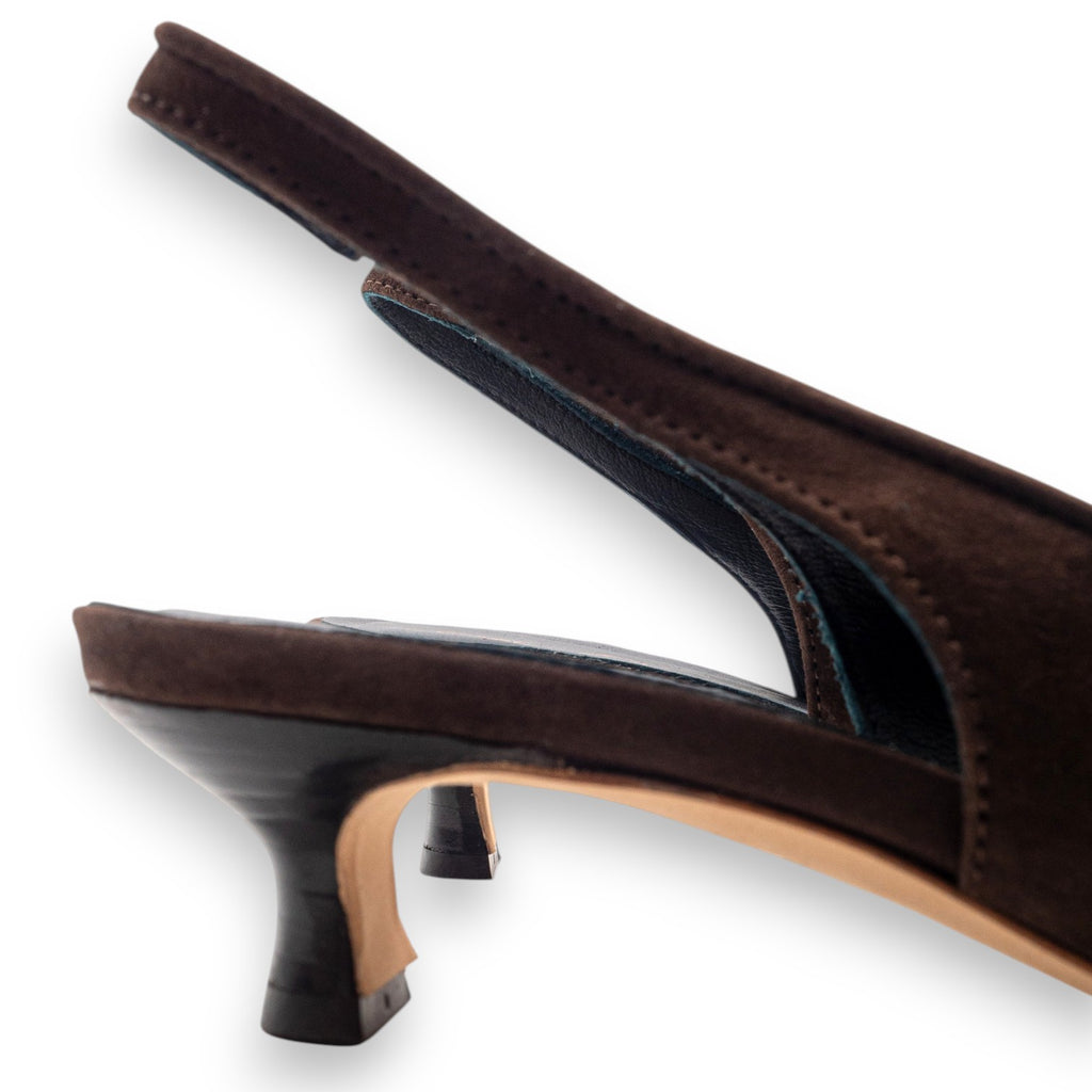Eva Picci Dark Brown Suede Slingback CH2529RTC