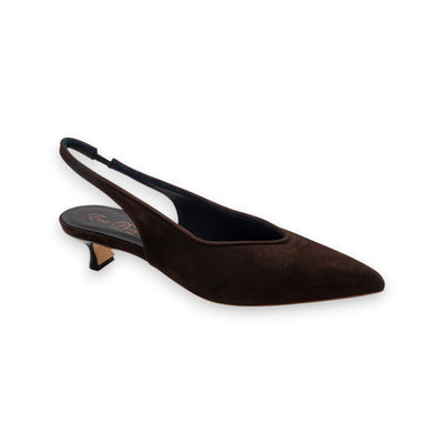 Eva Picci Dark Brown Suede Slingback CH2529RTC