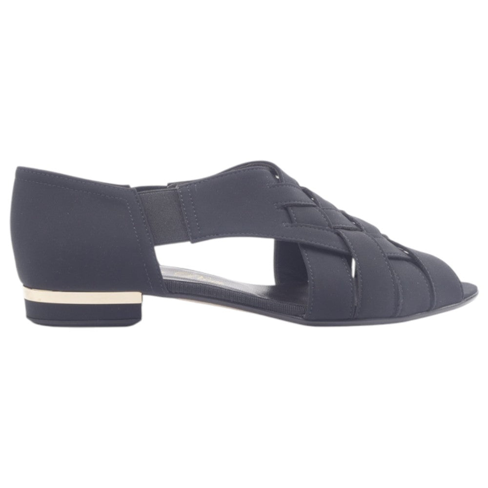 '- ["Artigianato","Donna","Eva Picci","Sandali Eleganti","Scarpe"] - Sandali con Tacco Da Donna Eva Picci Step Nero Elastico Nero 10923 - Lupis SRL