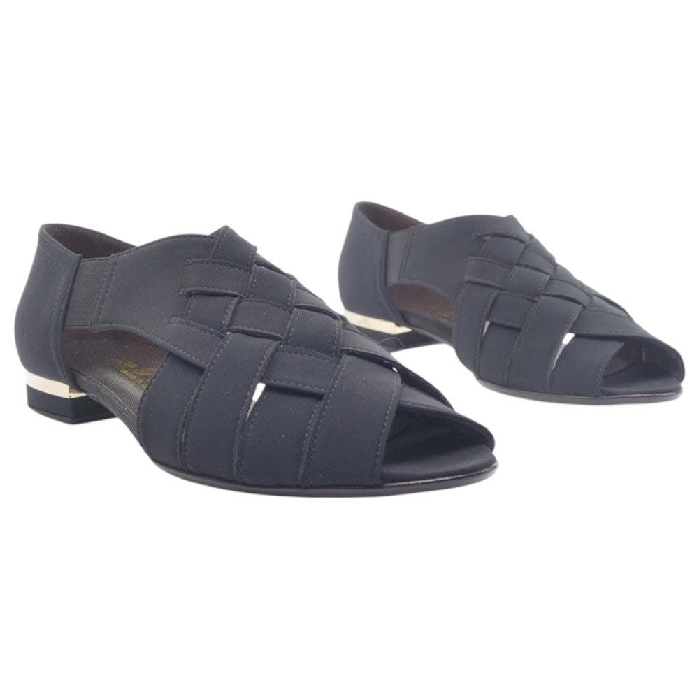 '- ["Artigianato","Donna","Eva Picci","Sandali Eleganti","Scarpe"] - Sandali con Tacco Da Donna Eva Picci Step Nero Elastico Nero 10923 - Lupis SRL