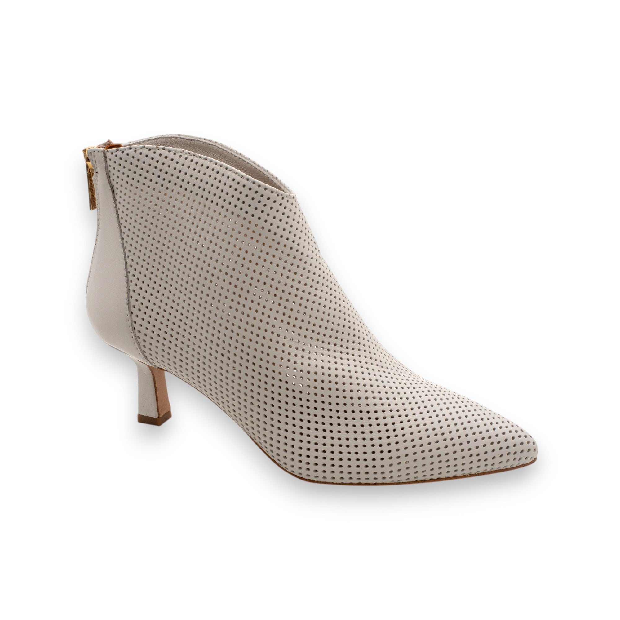 Eva Picci Stivaletto Traforato Donna Amy Nappa Off White