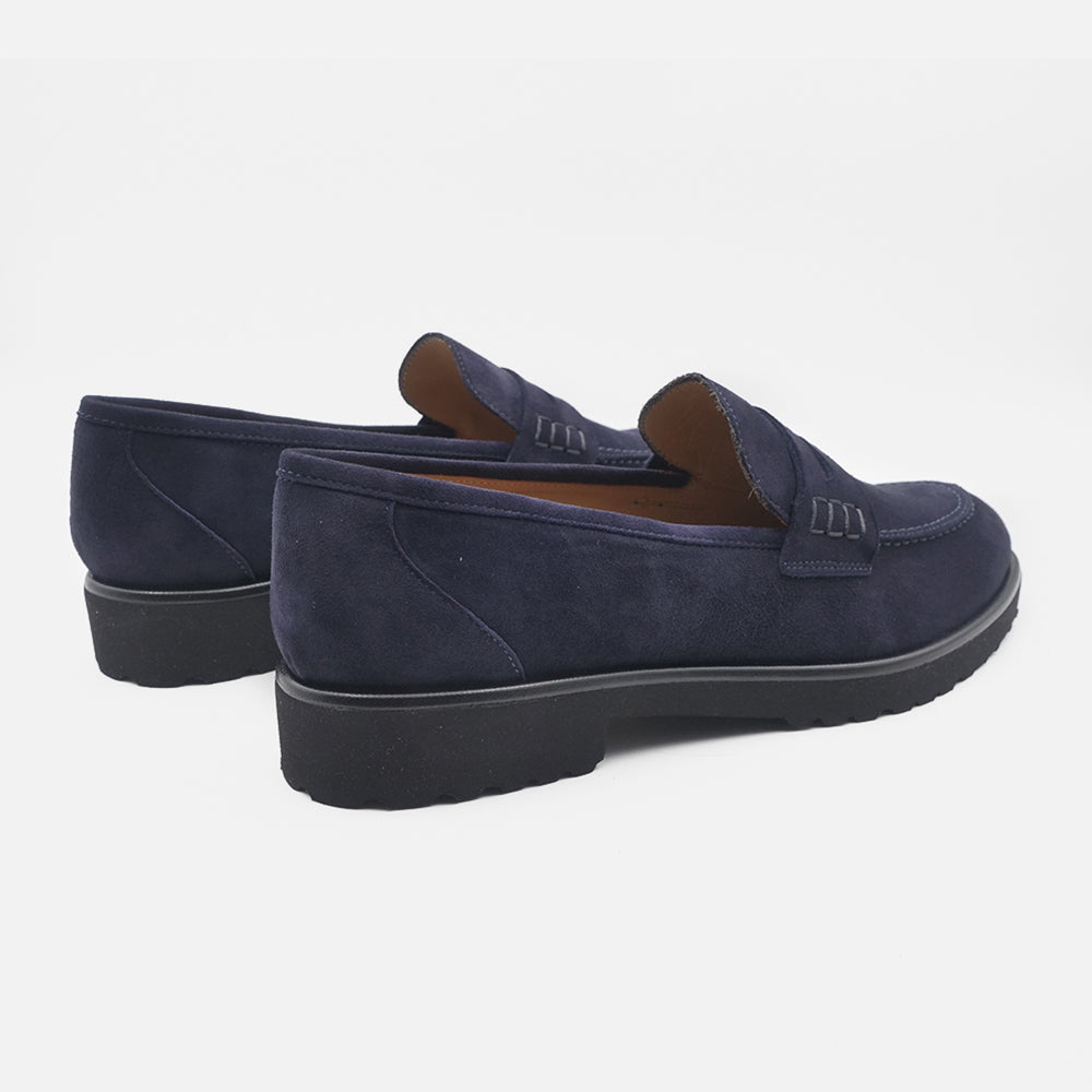 '- Artigianato, Donna, Eva Picci, Mocassini, Nuovo, Scarpe - Mocassini Da Donna Eva Picci XL Camoscio Blu 1803 - Lupis SRL