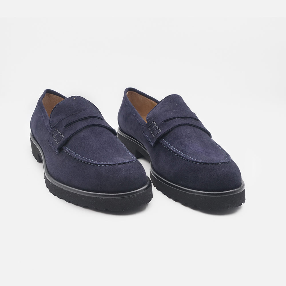 '- Artigianato, Donna, Eva Picci, Mocassini, Nuovo, Scarpe - Mocassini Da Donna Eva Picci XL Camoscio Blu 1803 - Lupis SRL