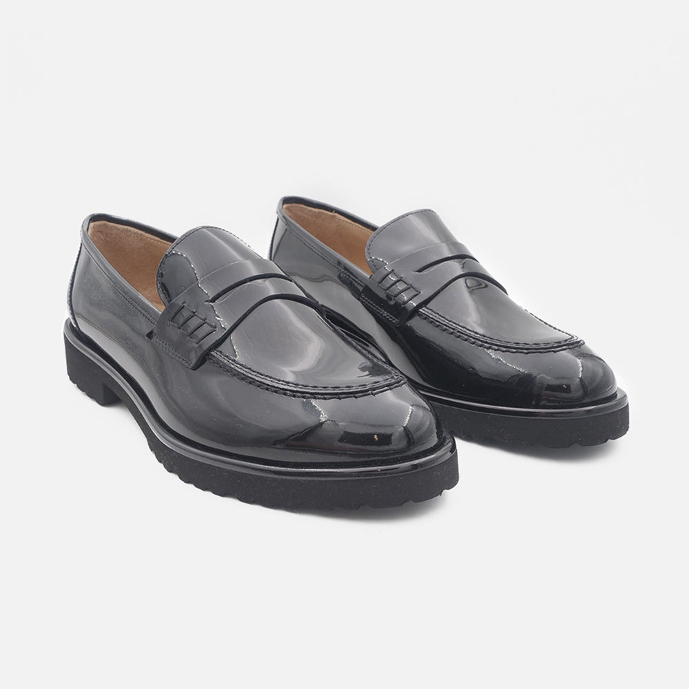 '- ["Artigianato","Donna","Eva Picci","Mocassini","Nuovo","Scarpe"] - Mocassini Da Donna Eva Picci XL Vernice Nero 1803 - Lupis SRL