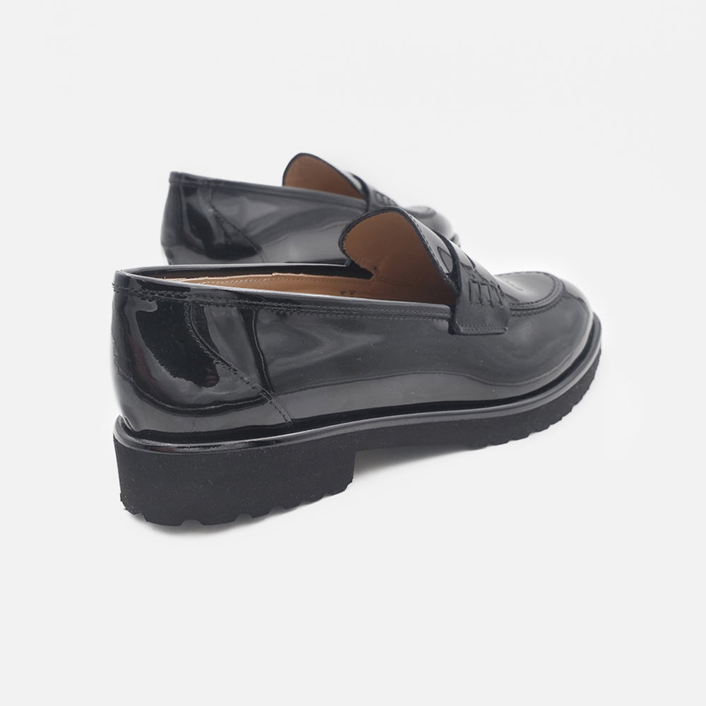 '- ["Artigianato","Donna","Eva Picci","Mocassini","Nuovo","Scarpe"] - Mocassini Da Donna Eva Picci XL Vernice Nero 1803 - Lupis SRL