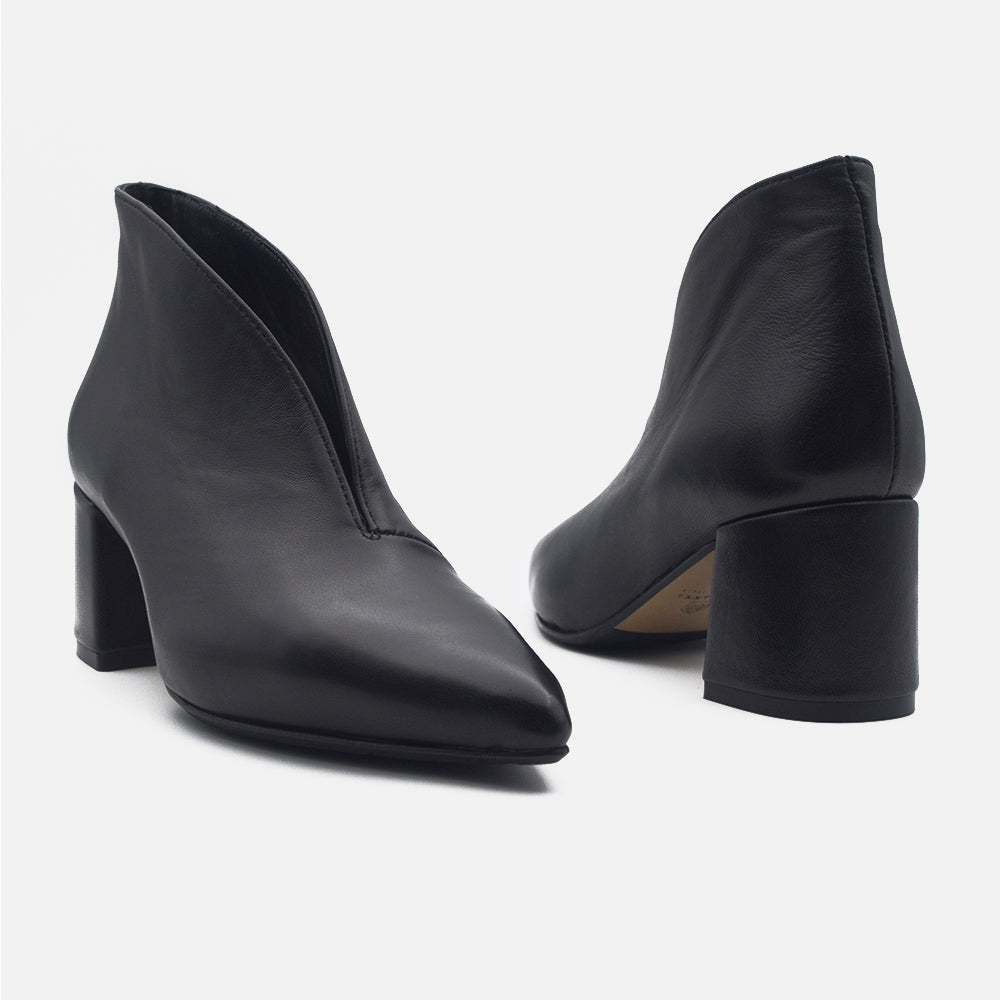  - ["Accollata","Artigianato","Donna","Eva Picci","Nuovo","Scarpe","Tacco"] - Accollata Da Donna Eva Picci Clarissa Inv Berlino Nero Crust Nero - Lupis SRL