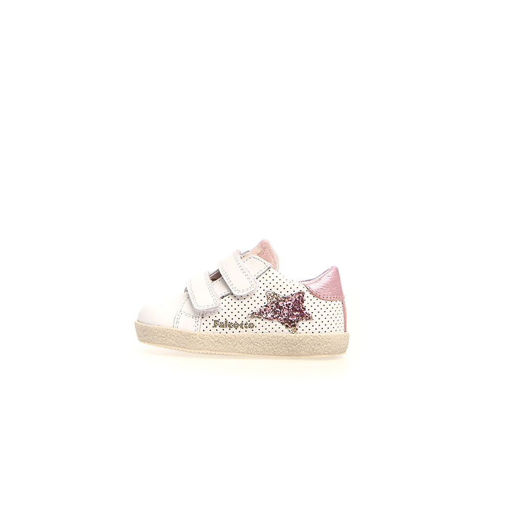 Falcotto - Flower Mountain, Kids, Nuovo, Scarpe sportive, Toddler, Ultima Taglia - Falcotto Alnoite Vl Calf Calf Perf Metallic White Pink - Lupis SRL