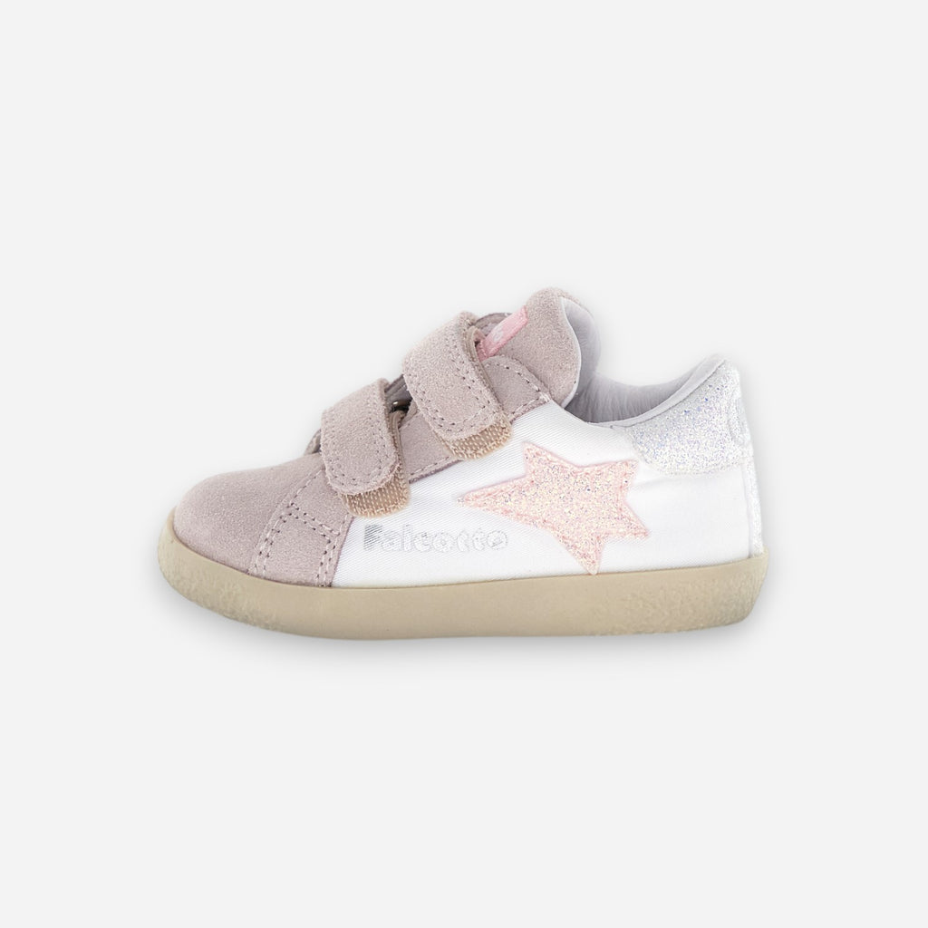 Falcotto Sneaker Kids Alnoite 2 Vl Suede Glitter Cipria 2019043-24-1M18
