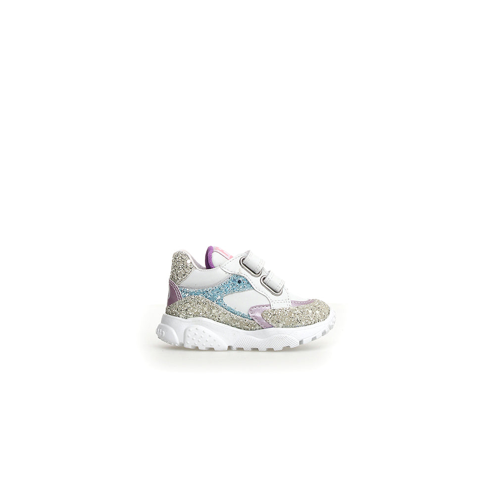  - ["Falcotto","Kids","Nuovo","Scarpe","Scarpe sportive","Sneakers","Toddler"] - Falcotto Anakin Vl Calf Glitter Silver White Lilac - Lupis SRL