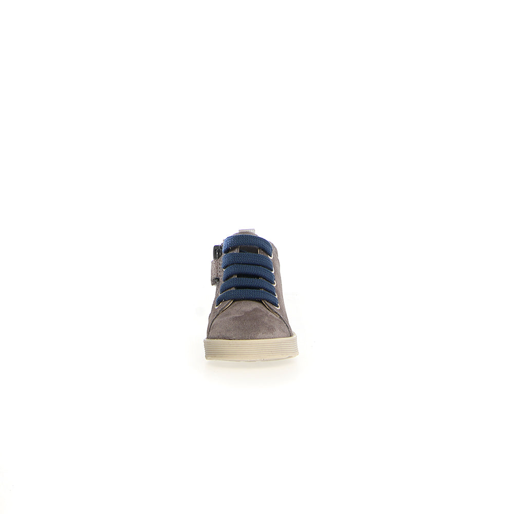  - ["Falcotto","Kids","Nuovo","Polacco","Scarpe","Toddler"] - Falcotto Evaert Zip Suede Anthracite Azure - Lupis SRL