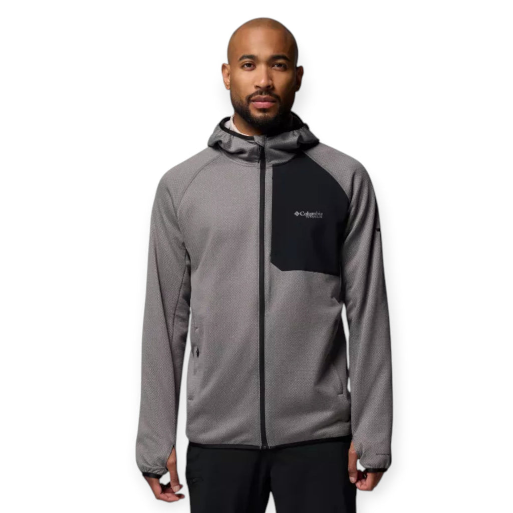  - ["Abbigliamento","Columbia Sportswear","Felpe","FW25","Uomo"] - Felpa Columbia Sportswear M Triple Canyon Grid Fleece Hooded FZ II Grey 2094973-023 - Lupis SRL