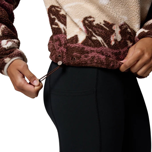 Pile Columbia Sportswear W Helvetia II Printed Cropped Half Snap Tobacco 2098501-256