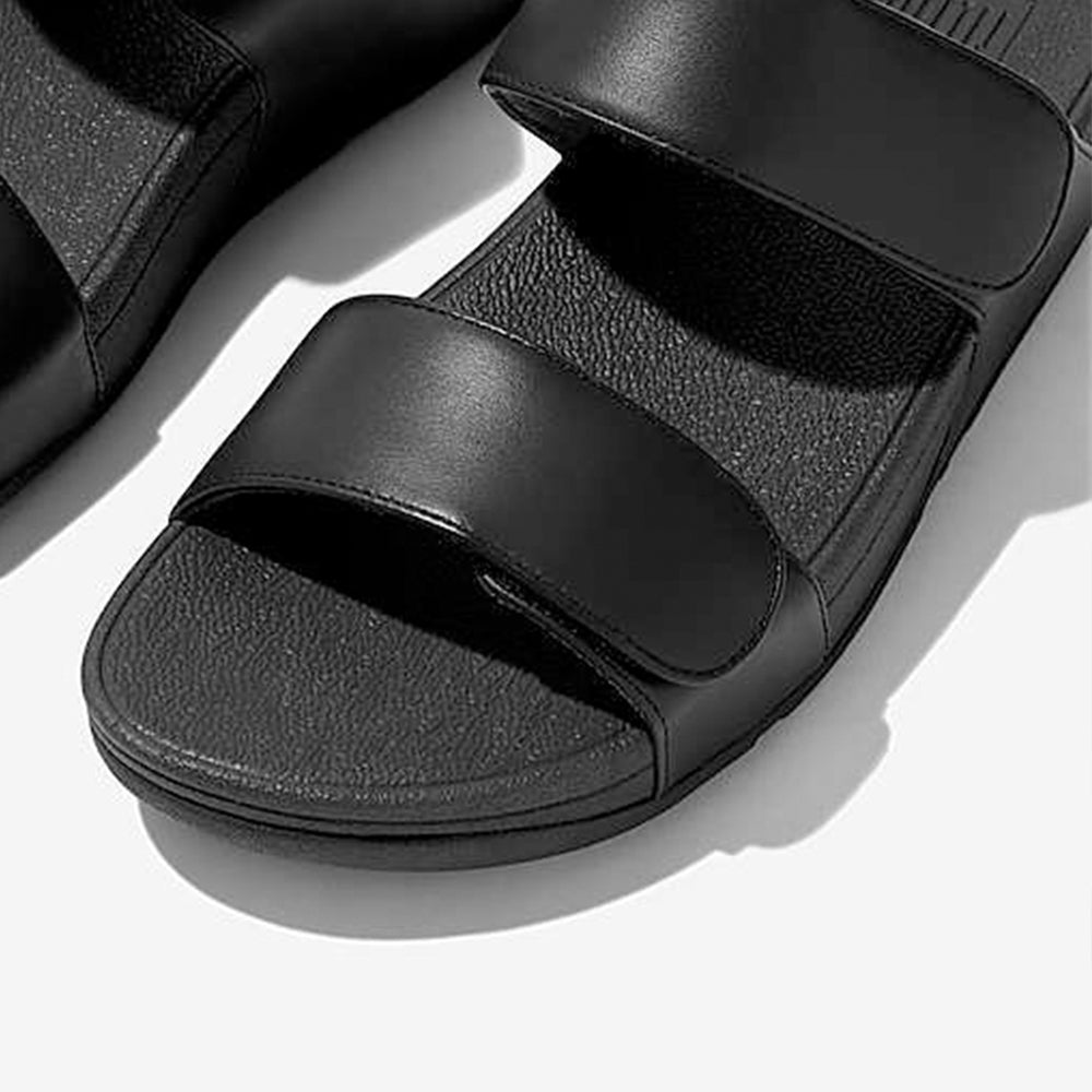  - ["Ciabatte","Donna","FitFlop","PE25","Sandali Eleganti","Scarpe"] - FitFlop Lulu Velcro Adj Slide All Black - Lupis SRL