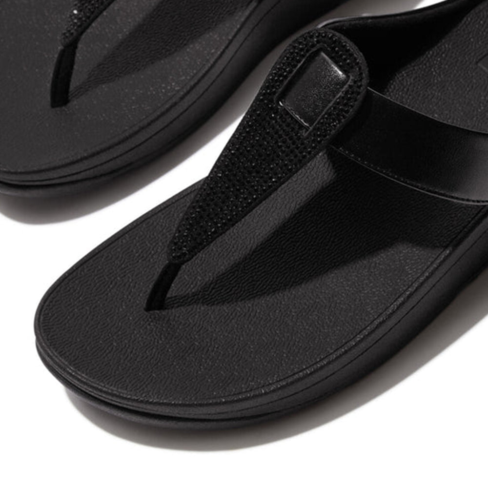 '- ["Donna","FitFlop","PE25","Scarpe"] - FitFlop Fino Toe Post Hot All Black - Lupis SRL