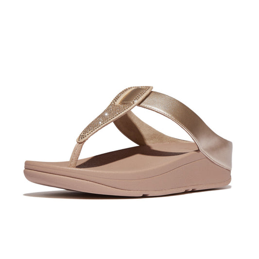  - ["Donna","FitFlop","PE25","Scarpe"] - FitFlop Fino Toe Post Hot Metallic Latte Beige - Lupis SRL