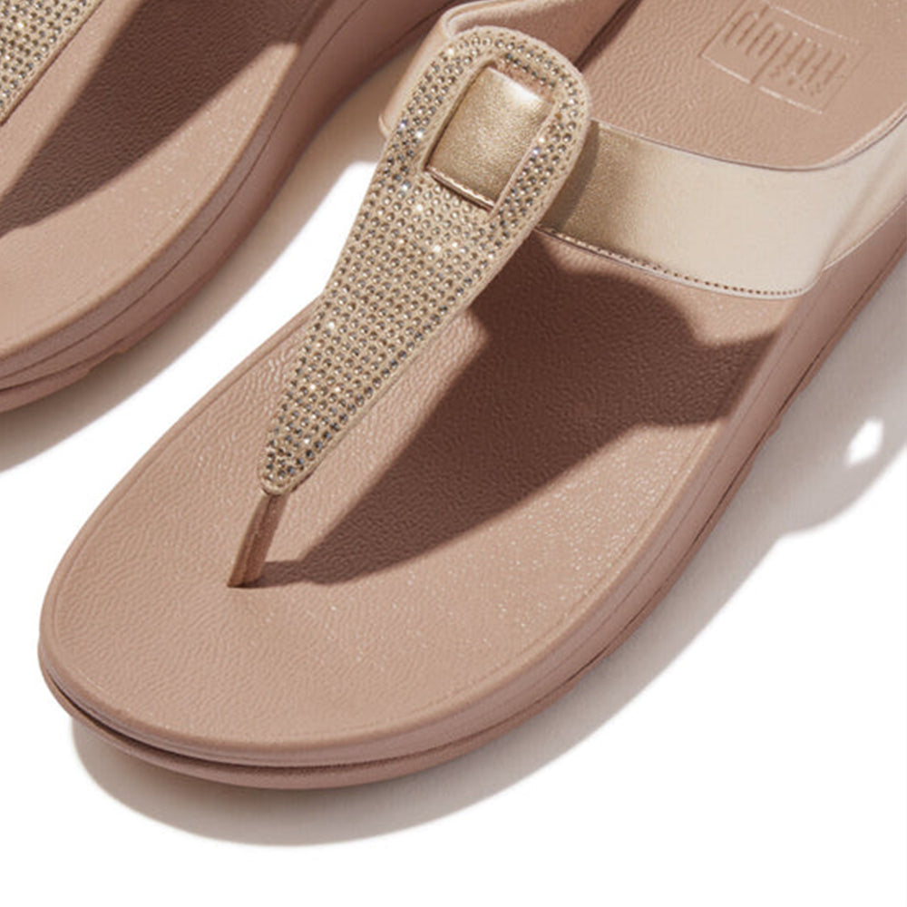 '- ["Donna","FitFlop","PE25","Scarpe"] - FitFlop Fino Toe Post Hot Metallic Latte Beige - Lupis SRL