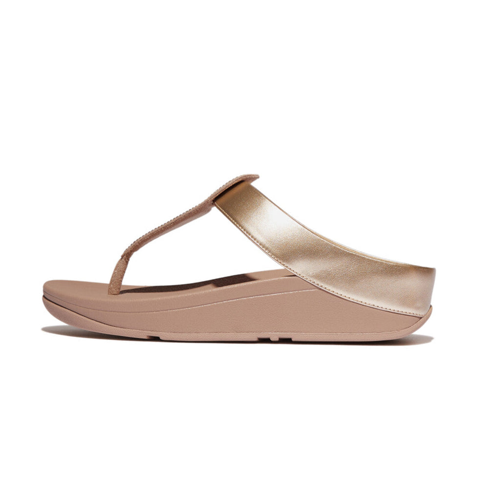 '- ["Donna","FitFlop","PE25","Scarpe"] - FitFlop Fino Toe Post Hot Metallic Latte Beige - Lupis SRL