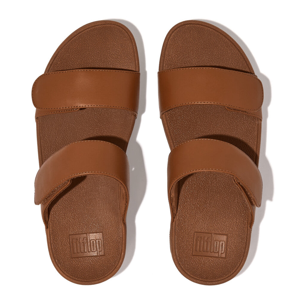 '- ["Donna","FitFlop","PE25","Scarpe"] - FitFlop Lulu Velcro Adj Slide Light Tan - Lupis SRL