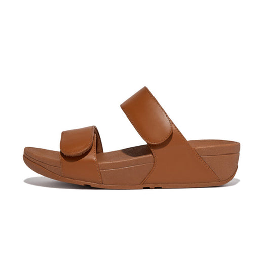  - ["Donna","FitFlop","PE25","Scarpe"] - FitFlop Lulu Velcro Adj Slide Light Tan - Lupis SRL