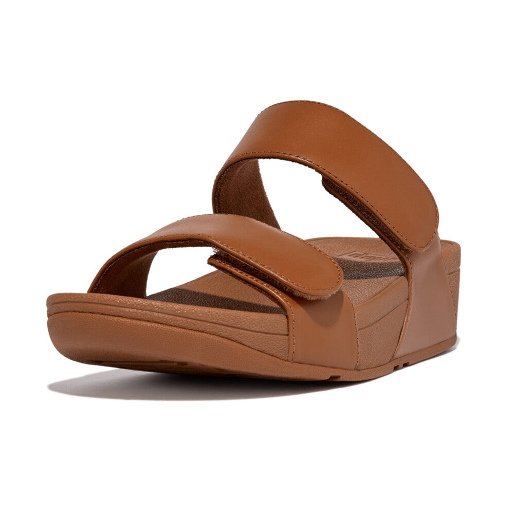 '- ["Donna","FitFlop","PE25","Scarpe"] - FitFlop Lulu Velcro Adj Slide Light Tan - Lupis SRL