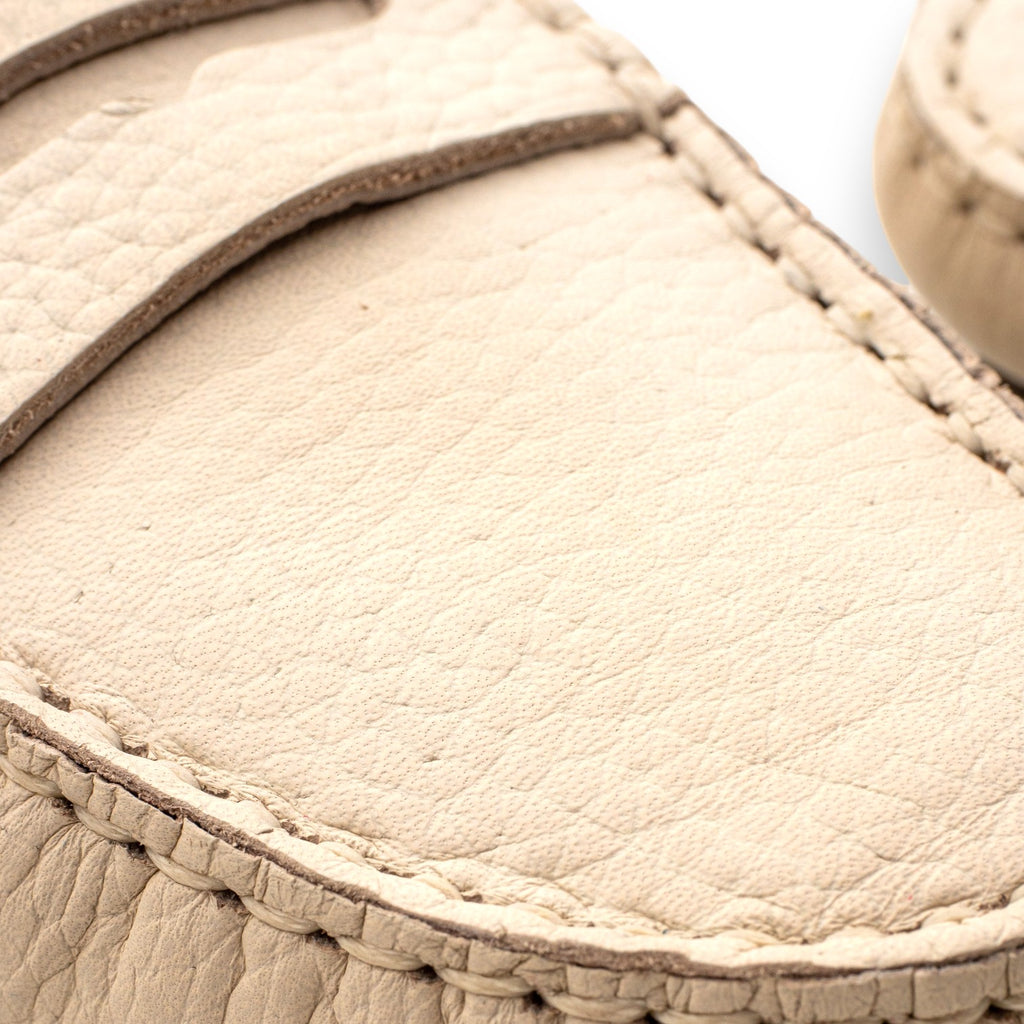 Funny Duck Women's Leather Moccasin Off White Flotter 6166