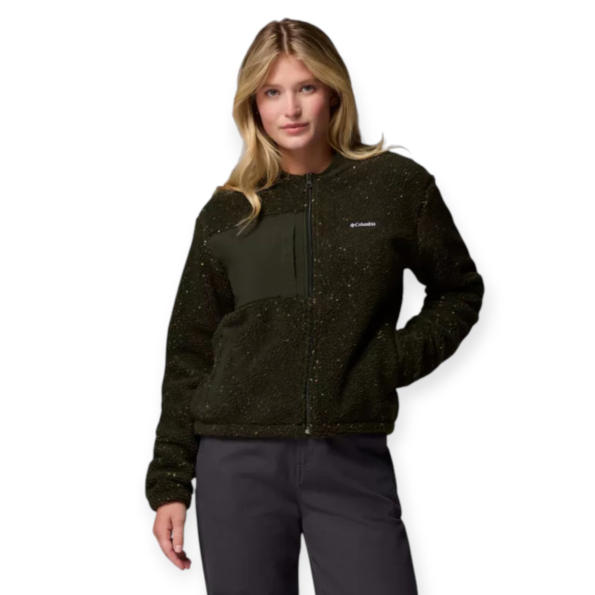  - ["Abbigliamento","Columbia Sportswear","Donna","FW25","Giacche"] - Giacca Columbia Sportswear W Stellar Path Fleece Bomber Full Zip Greenscape 2136263-366 - Lupis SRL