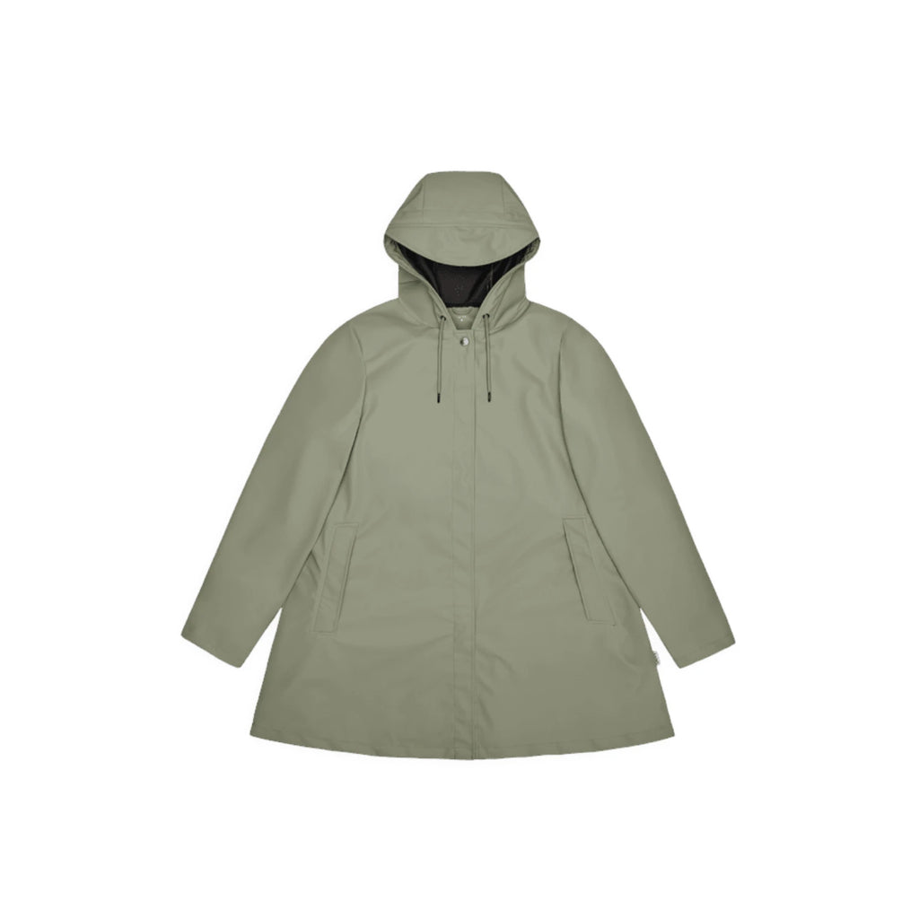  - ["Abbigliamento","Donna","FW25","Giacche","Rains"] - Giacche Donna Rains A-Line W Jacket(W3) Polyester Drift 18050-DFT - Lupis SRL