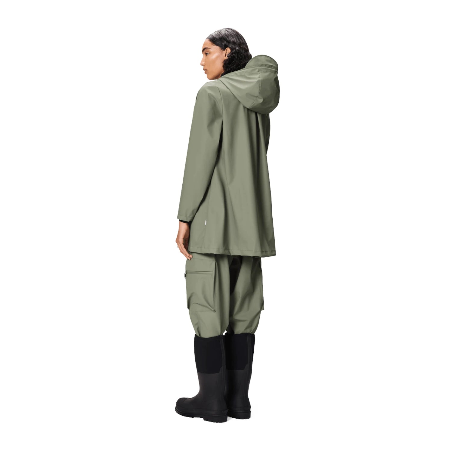  - ["Abbigliamento","Donna","FW25","Giacche","Rains"] - Giacche Donna Rains A-Line W Jacket(W3) Polyester Drift 18050-DFT - Lupis SRL