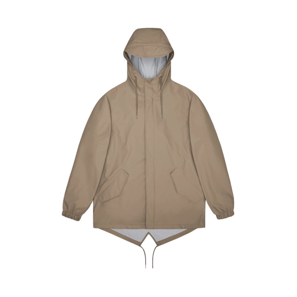  - ["Abbigliamento","Donna","FW25","Giacche","Rains"] - Giacche Donna Rains Fishtail Jacket(W3) Polyester Beige 18010-BEI - Lupis SRL