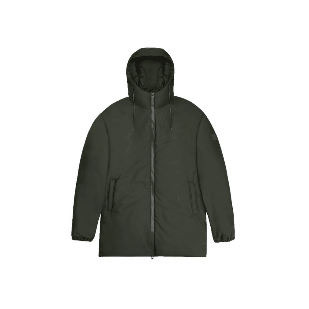  - ["Abbigliamento","Donna","FW25","Giacche","Rains"] - Giacche Donna Rains Lohja Long Jacket W3T2 Polyester Green 15790-GRE - Lupis SRL