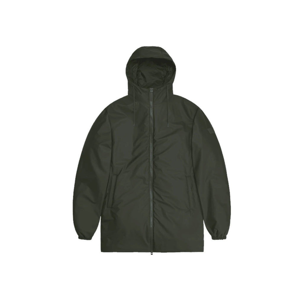  - ["Abbigliamento","Donna","FW25","Giacche","Rains"] - Giacche Donna Rains Lohja Long Jacket W3T2 Polyester Green 15790-GRE - Lupis SRL