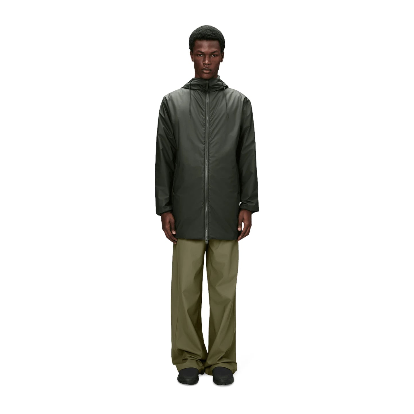 Giacche Donna Rains Lohja Long Jacket W3T2 Polyester Green 15790-GRE