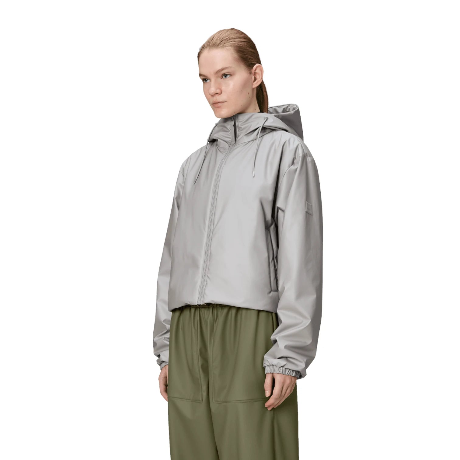  - ["Abbigliamento","Donna","FW25","Giacche","Rains"] - Giacche Donna Rains Lohja Short Jacket W3T1 Polyester Nimbus 15780 Nbs - Lupis SRL