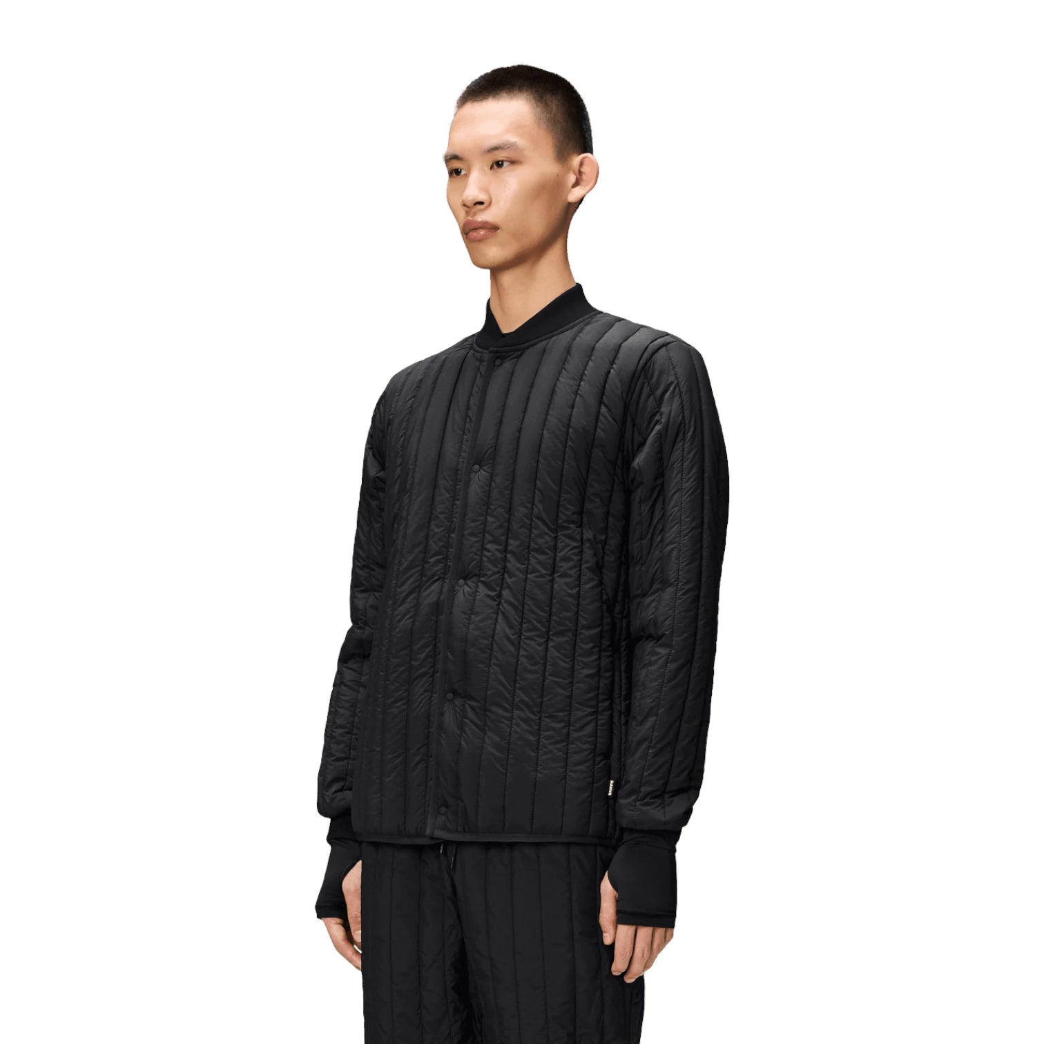  - ["Abbigliamento","Donna","FW25","Giacche","Rains","Unisex","Uomo"] - Giacche Unisex Rains Banja Liner Bomber Jacket T1 Polyester Black 21680-BLA - Lupis SRL