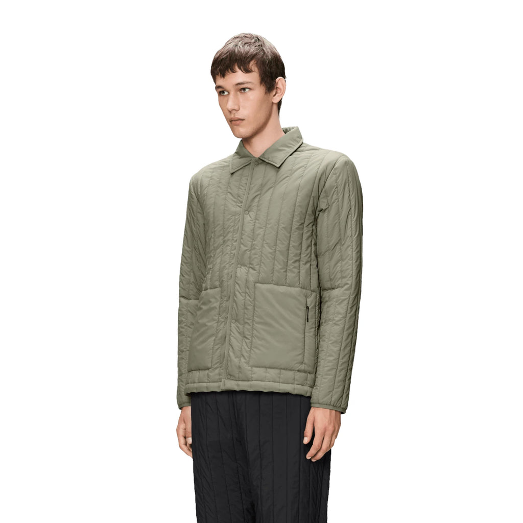  - ["Abbigliamento","Donna","FW25","Giacche","Rains","Unisex","Uomo"] - Giacche Unisex Rains Banja Liner Overshirt T1 Polyester Drift 21880-DFT - Lupis SRL