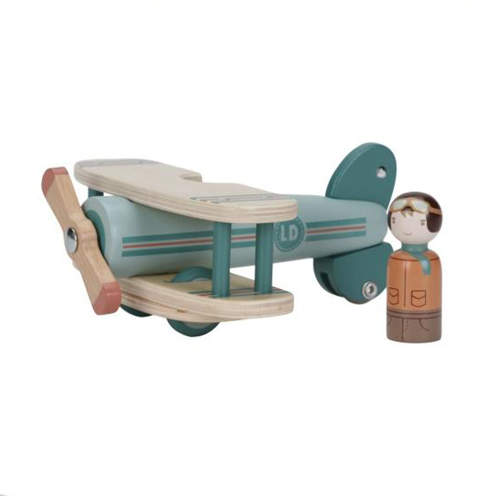 - ["Accessori","FW25","Giocattoli","Infant","Kids","Little Dutch","Toddler"] - Giocattolo Little Dutch Aeroplanino con personaggio In Legno LD8020 - Lupis SRL