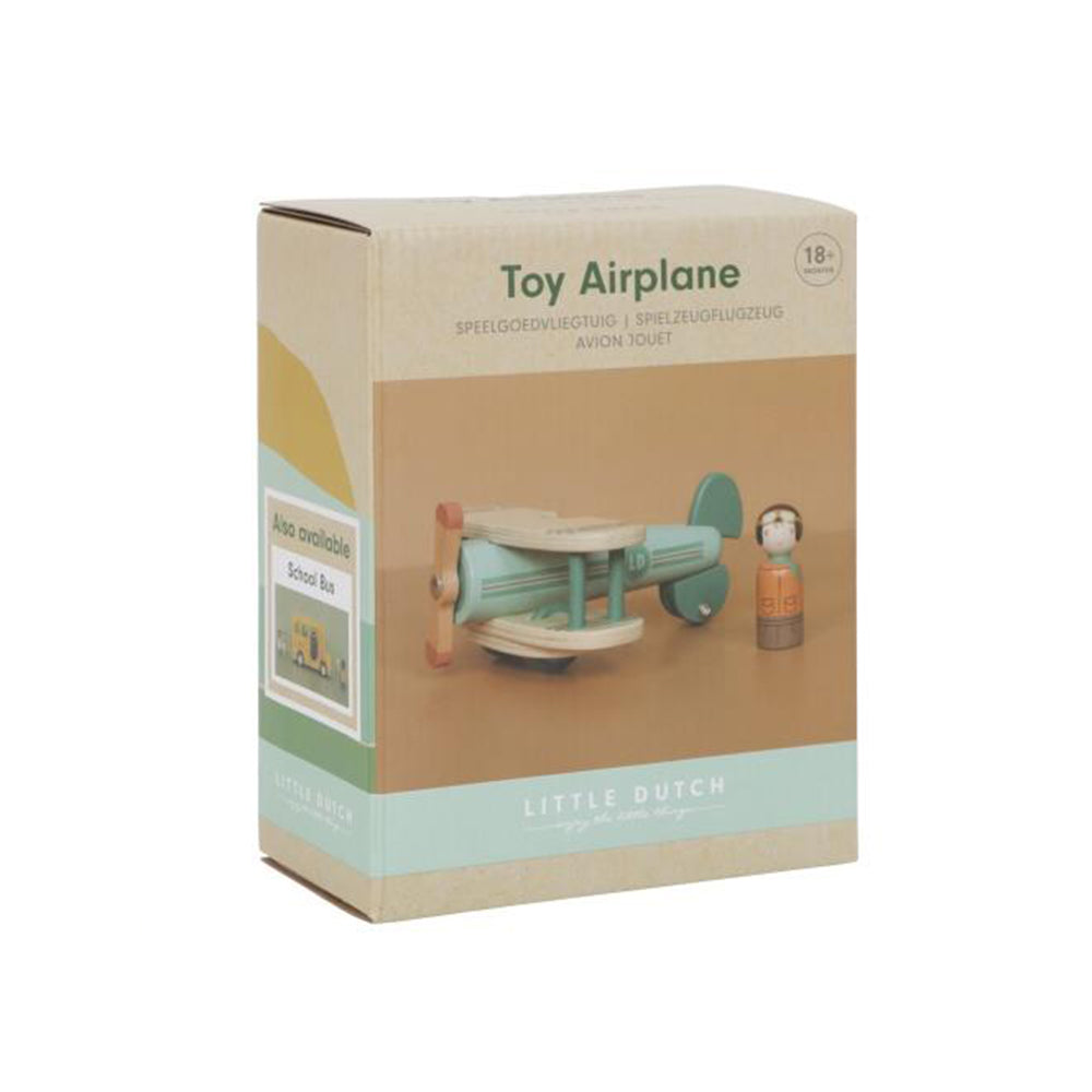  - ["Accessori","FW25","Giocattoli","Infant","Kids","Little Dutch","Toddler"] - Giocattolo Little Dutch Aeroplanino con personaggio In Legno LD8020 - Lupis SRL