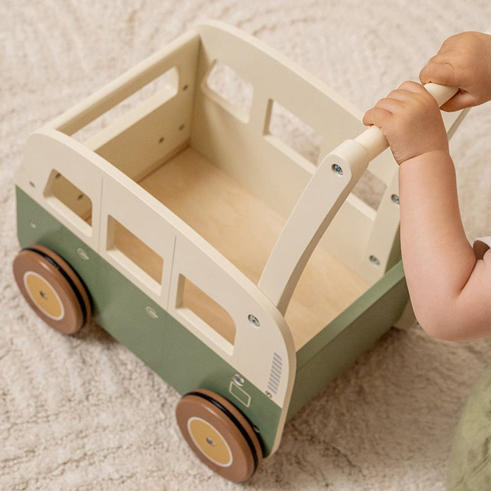  - ["Accessori","FW25","Giocattoli","Infant","Kids","Little Dutch","Toddler"] - Giocattolo Little Dutch Carrellino primi passi Campervan Vintage In Legno LD7126 - Lupis SRL