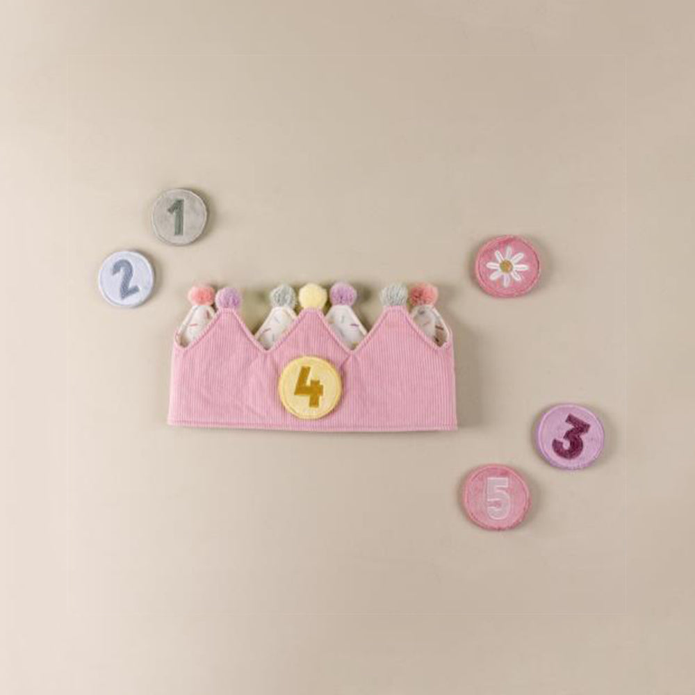  - ["Accessori","FW25","Giocattoli","Infant","Kids","Little Dutch","Toddler"] - Giocattolo Little Dutch Corona Compleanno con numeri rosa LD4515 - Lupis SRL
