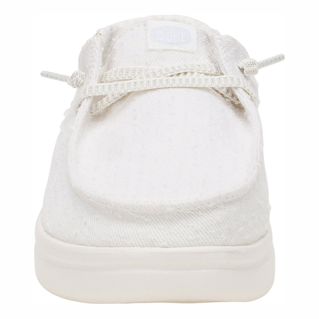 HEYDUDE Women's Slip-On Wendy Espadrille Woven White 43681-1