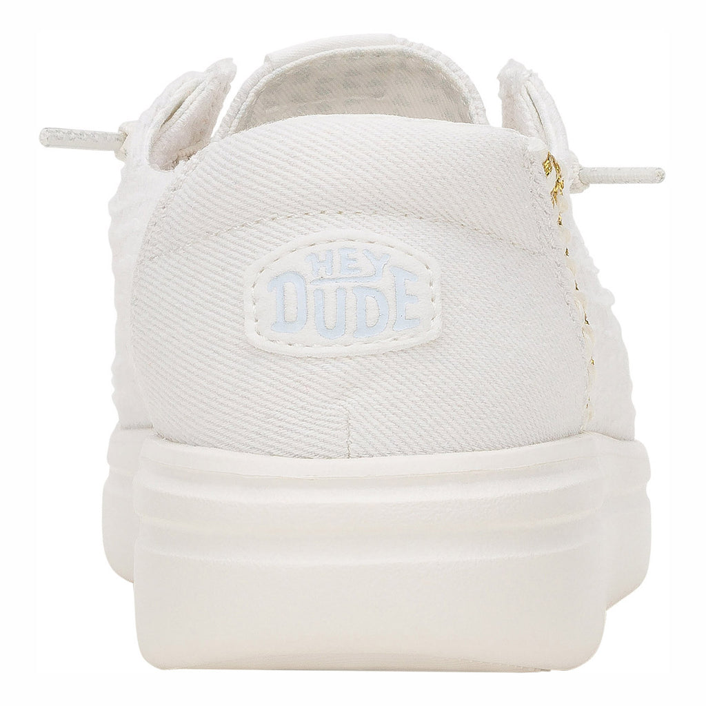 HEYDUDE Women's Slip-On Wendy Espadrille Woven White 43681-1