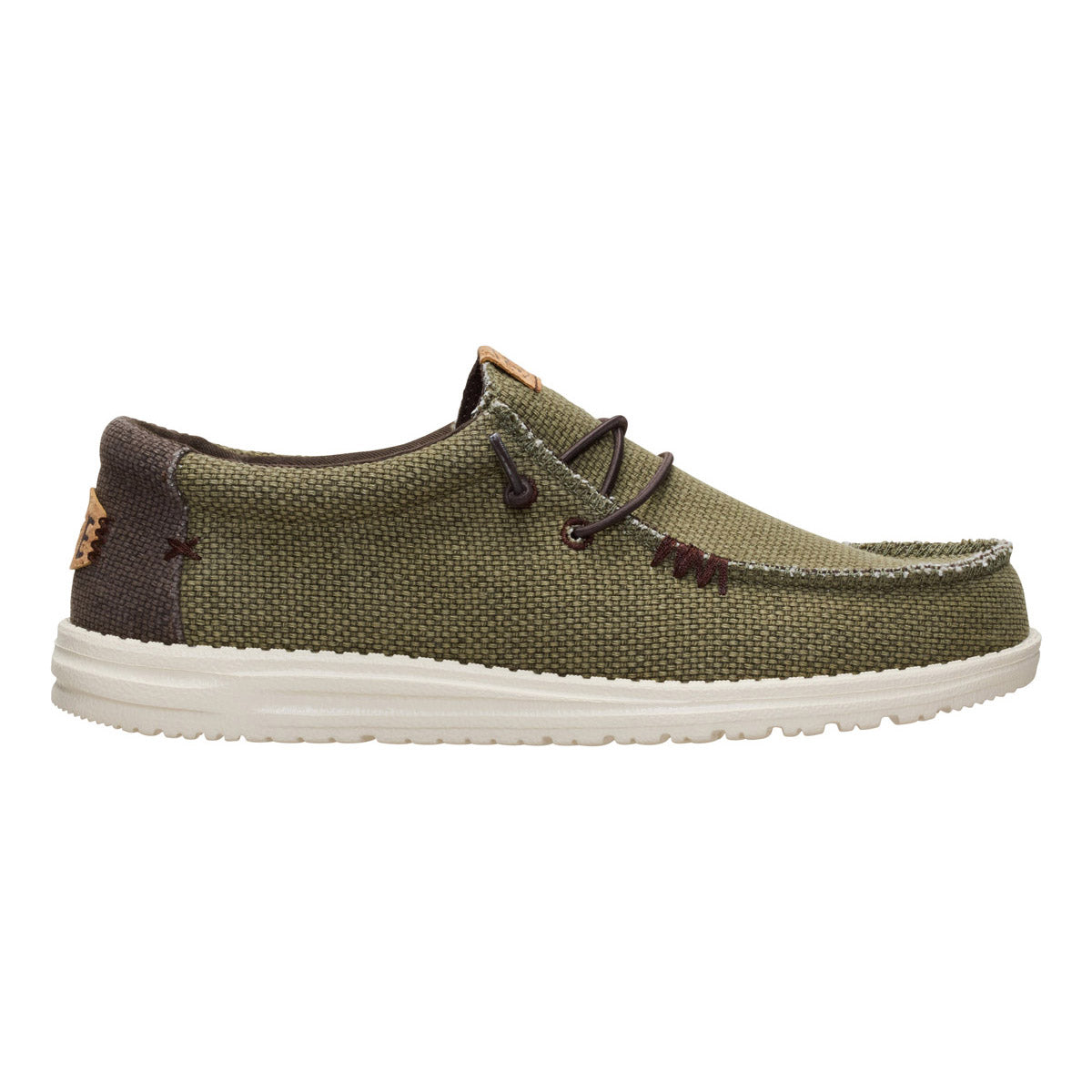 HEYDUDE Unisex Wally Braided Burnt Olive Slip-On 40003-3CI