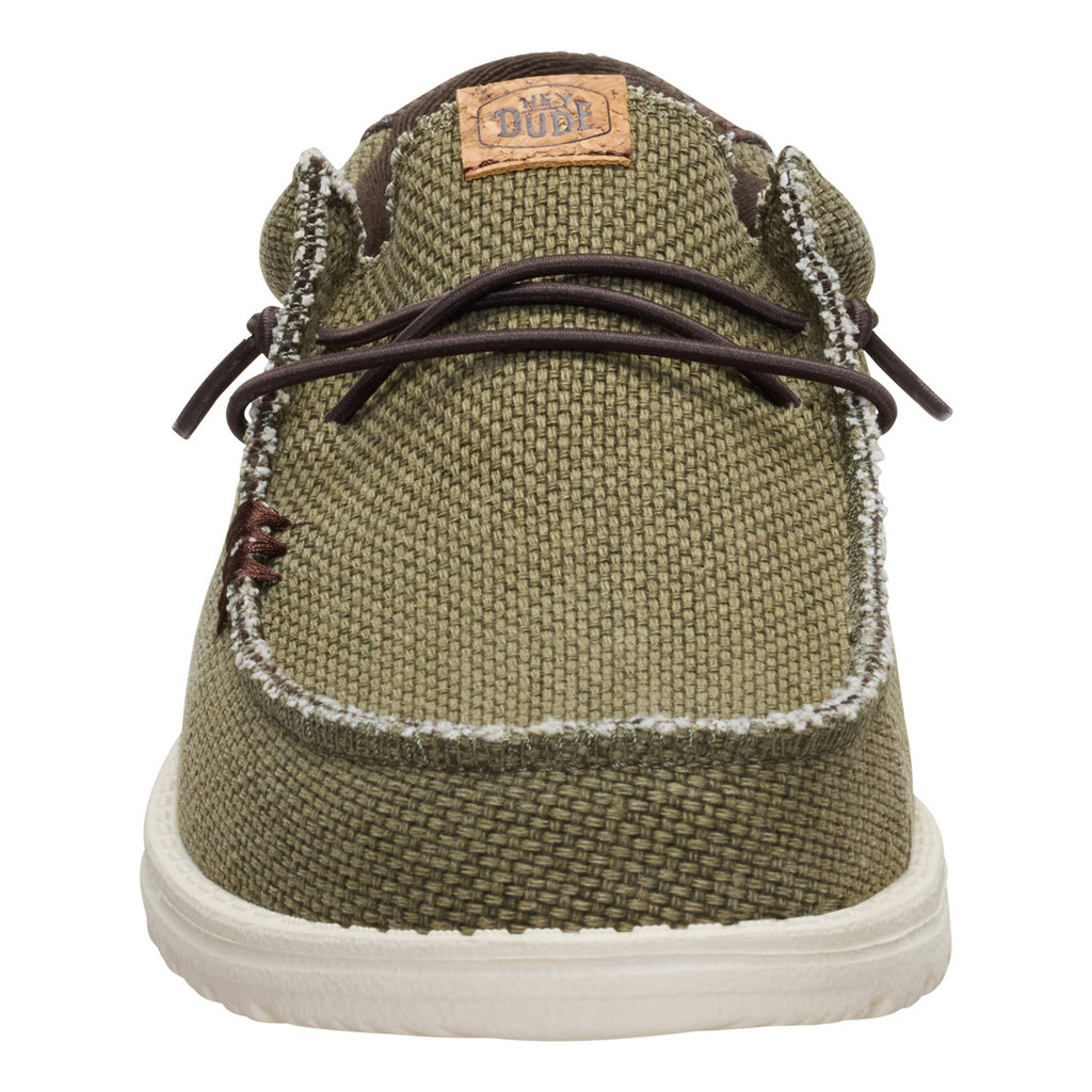 HEYDUDE Unisex Wally Braided Burnt Olive Slip-On 40003-3CI