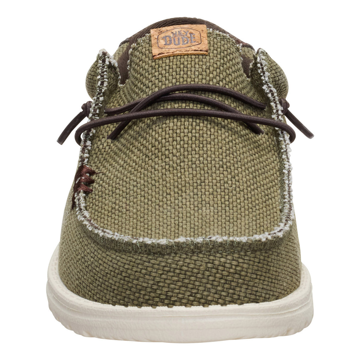 HEYDUDE Unisex Wally Braided Burnt Olive Slip-On 40003-3CI