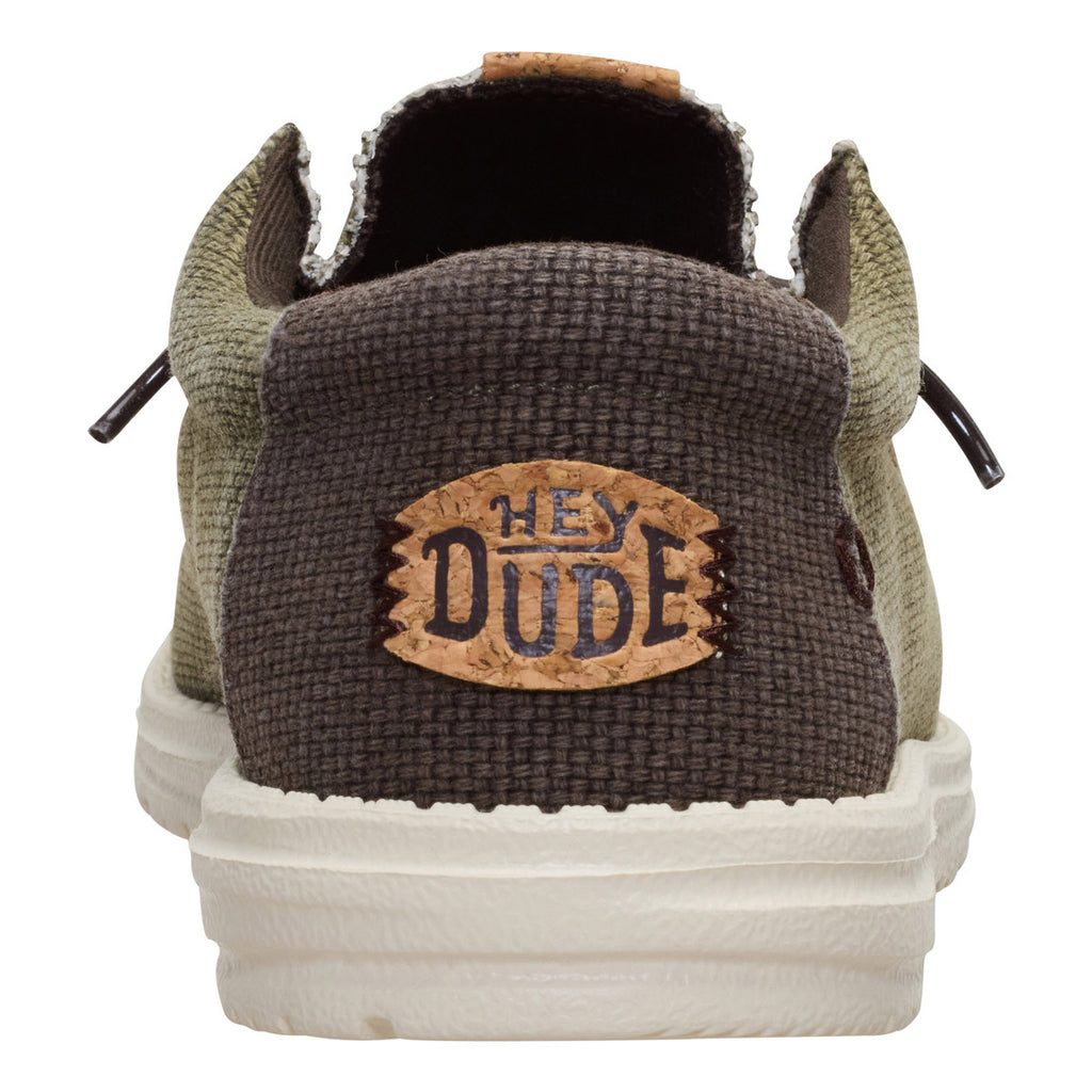 HEYDUDE Unisex Wally Braided Burnt Olive Slip-On 40003-3CI