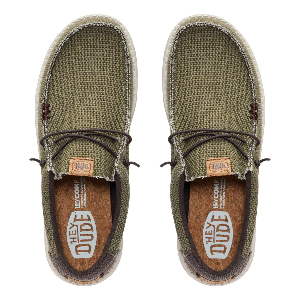 HEYDUDE Unisex Wally Braided Burnt Olive Slip-On 40003-3CI