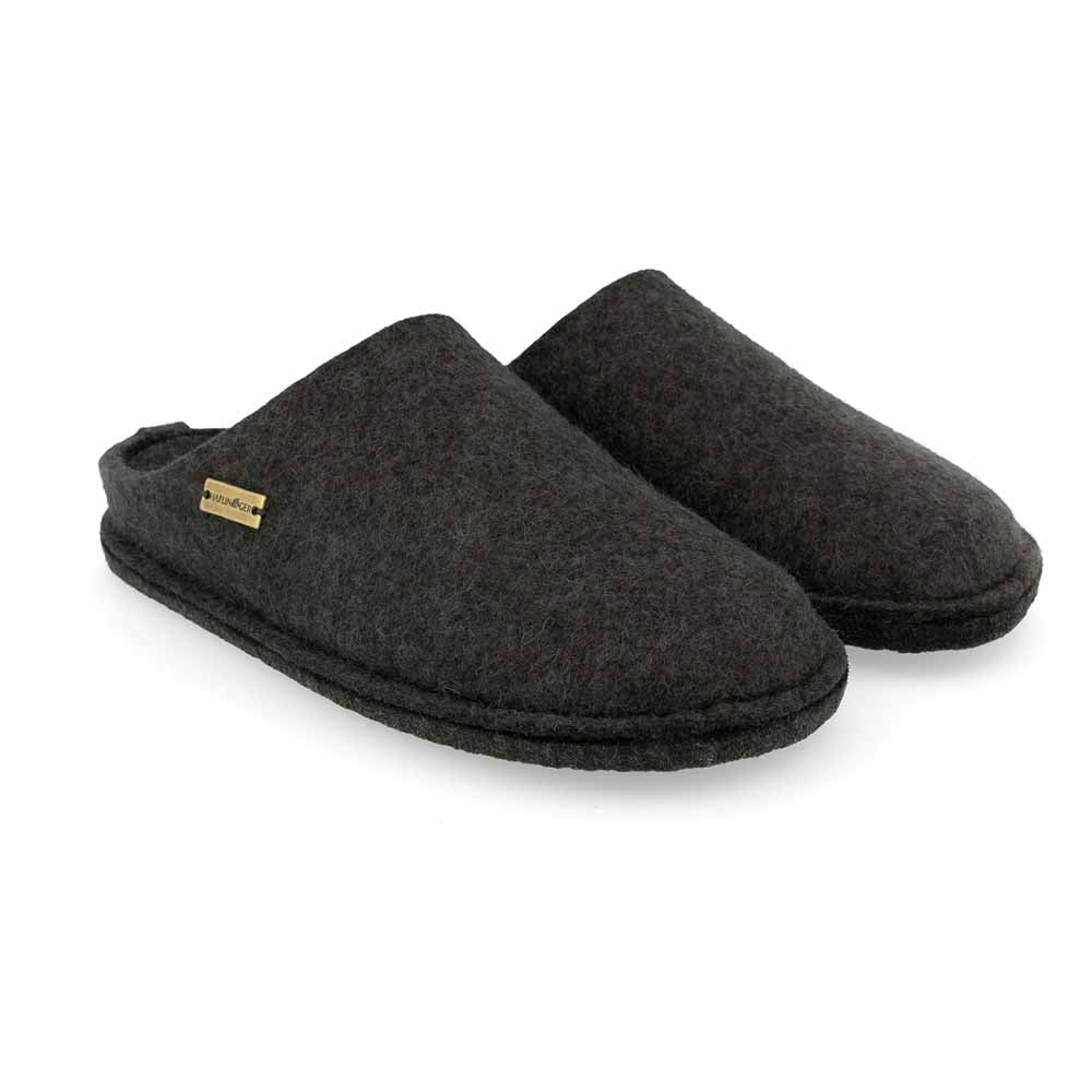 - ["Haflinger","Pantofole","Scarpe","Uomo"] - Haflinger Flair Soft Antracite Ciabatta - Lupis SRL