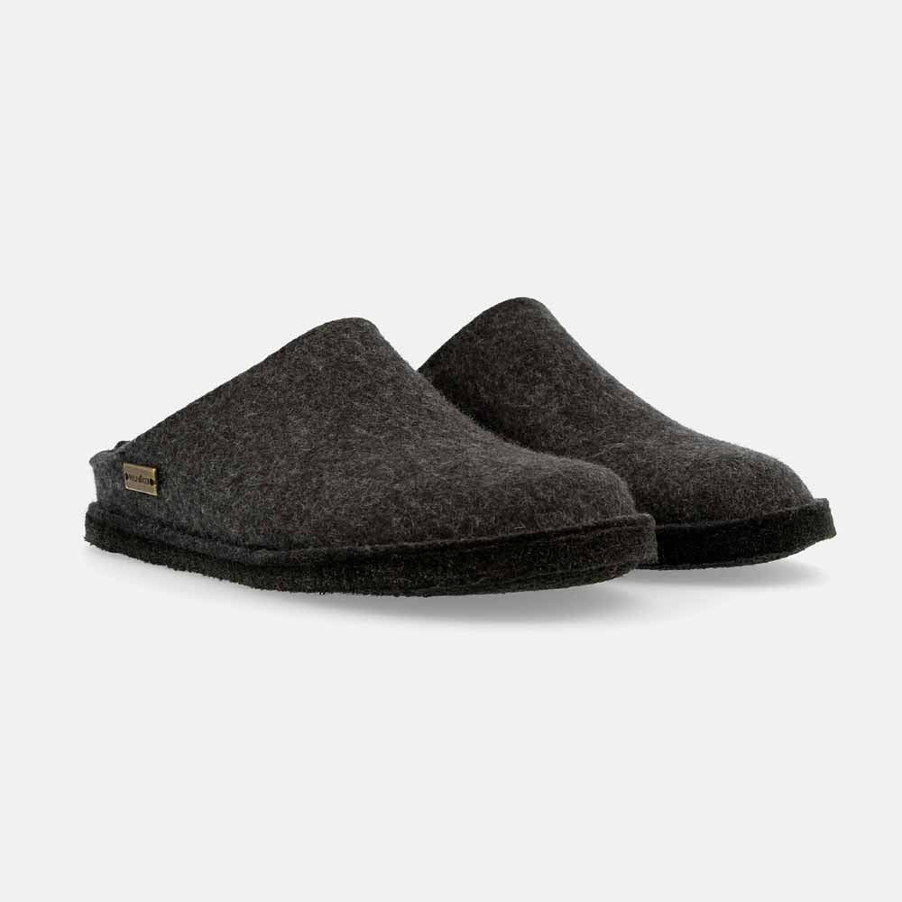  - ["Haflinger","Pantofole","Scarpe","Uomo"] - Haflinger Flair Soft Antracite Ciabatta - Lupis SRL